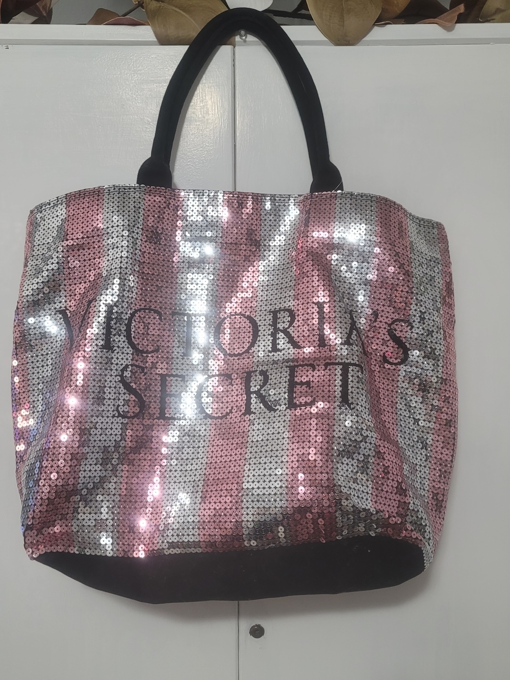 Victoria's Secret Vintage  Pink Sequin Tote Bag